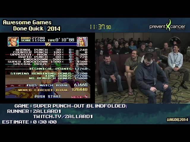 Super Punch-Out!! Blindfolded Speed Run Live (0:24:09) [SNES] by Zallard1 #AGDQ 2014