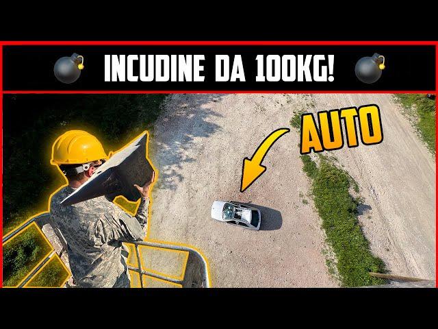 INCUDINE VS AUTO. (25 m di altezza)