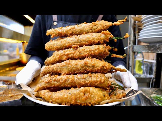 Crazy size! Giant Cheese Pepper Fried, korean street food