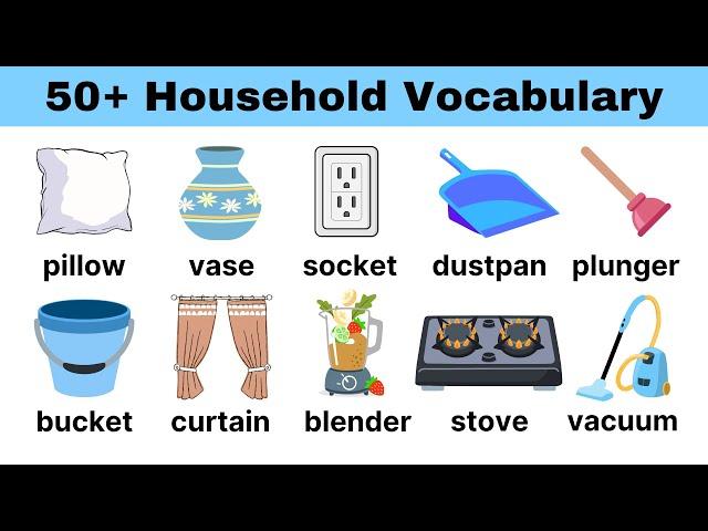 Household Items | Household Vocabulary | English Vocabulary