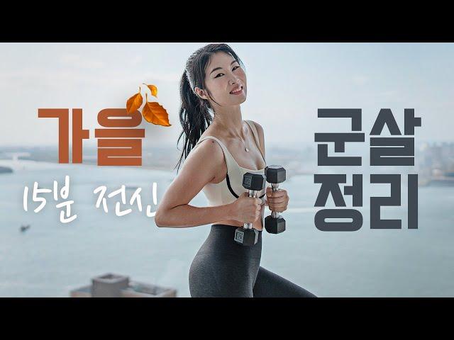 15 Min Full Body Workout -  가을 맞이 뱃살 빼기 최적의 15분 근력 + 유산소 - 노층간 논스톱 홈트 유산소