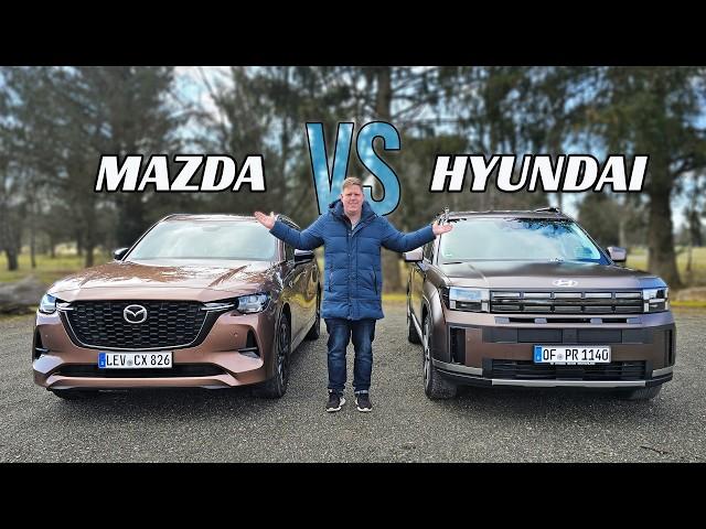 Mazda CX-80 vs Hyundai SantaFe: Wer hat hier die Nase vorn?