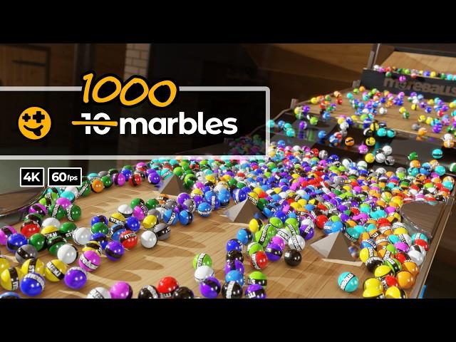 1000 Marbles Race!  | #marbles #marblerun #marblerace #asmr #sensory