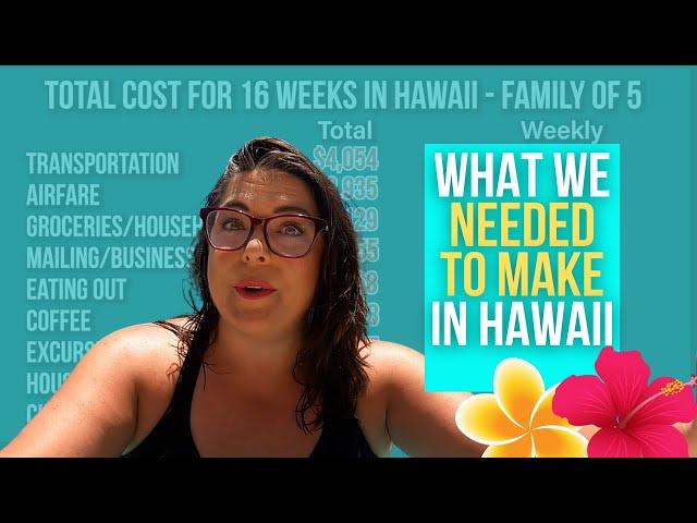 Hawaii Travel Nurse Family Expenses for 16 weeks (What you NEED to make!)