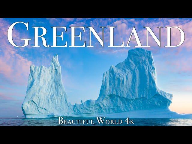 Greenland 4K Drone Nature Film - Calming Piano Music - Relaxation On TV