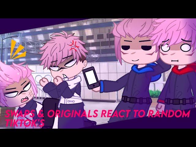 swaps & originals react to random tiktok's - jujutsu kaisen   [gacha reaction]  part 1