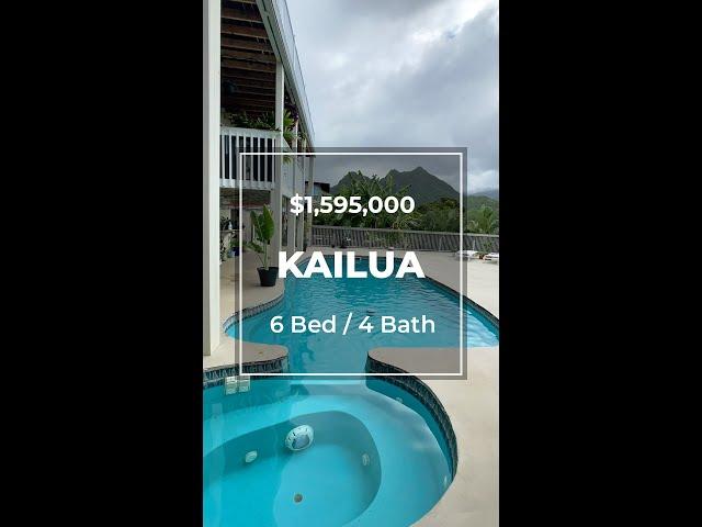 Hawaii Real Estate - Kailua Home Tour $1,595,000 6 Bed 4 Bath