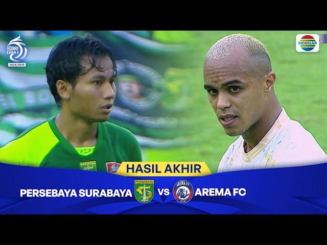 Hasil Akhir Pertandingan - Persebaya Surabaya vs Arema FC | BRI Liga 1 2024/25