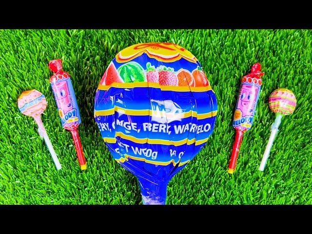 Satisfying Video | Unboxing GIANT Rainbow Lollipop Candy with Yummy Sweets Cutting ASMR