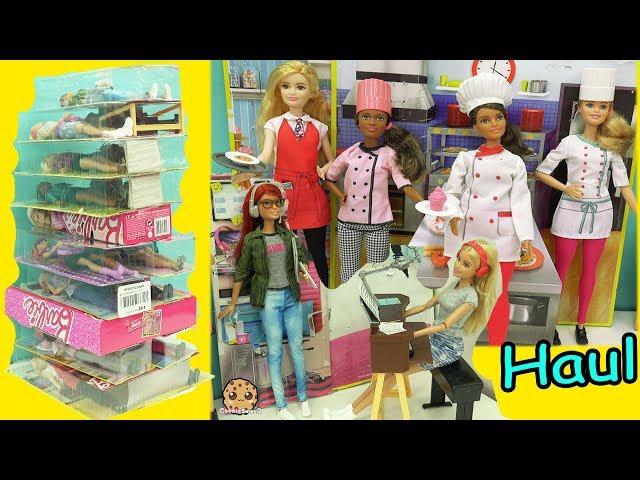 Giant Career Barbie Haul - Chef, Rock Star, Game Maker + More Dolls