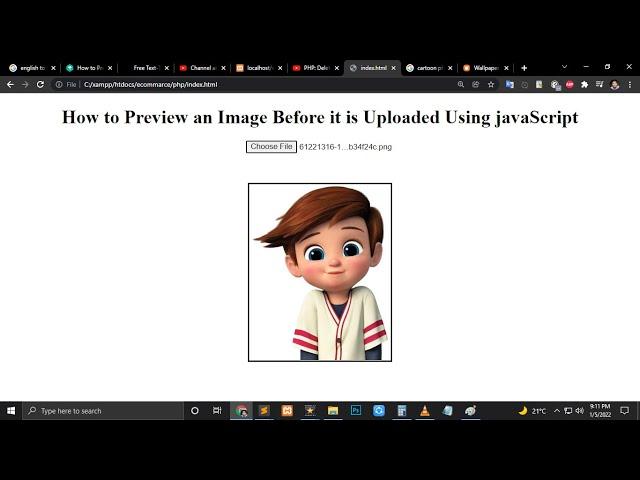 How to Preview Image Before Upload in javascript | preview image jQuery | File upload preview image