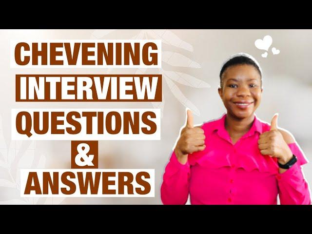 BEST Chevening Interview Prep Questions