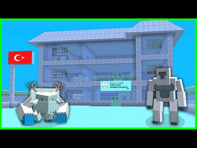 WE MADE ICE SCHOOL, SNOW MONSTER STARTS SCHOOL! ️ - Minecraft