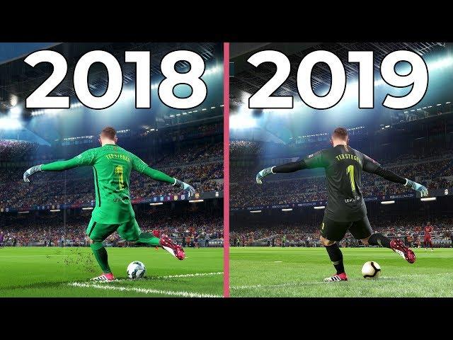 PES 2018 vs. PES 2019 on PC 4K Max Graphics Comparison (DEMO)