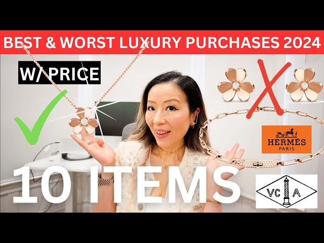 BEST AND WORST LUXURY PURCHASES 2024 | best fine jewelry purchases, ready to wear, boots, makeup etc