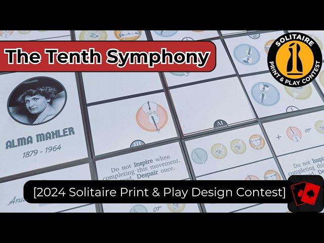 Playthrough | The Tenth Symphony (2024 Solitaire Print and Play Design Contest)