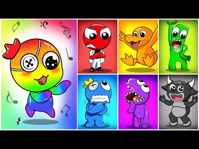 Finger Family Song | Kids songs with 2D Animation | Rainbow Friends - HahaSong