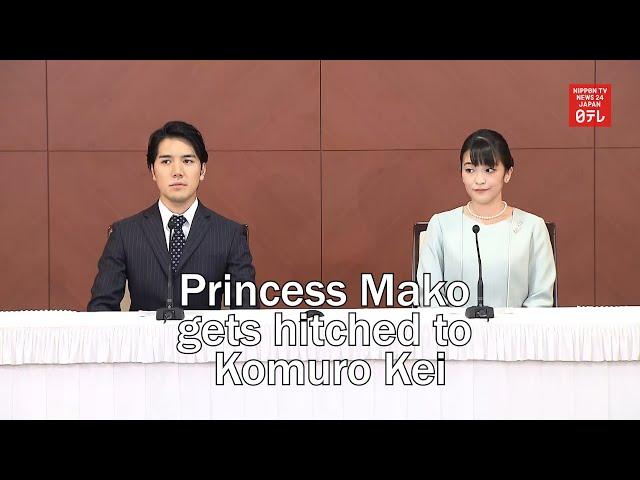 Princess Mako and her husband Komuro Kei holds news conference on their marriage