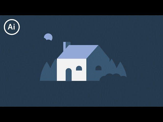 Flat Design House | Illustrator Tutorial