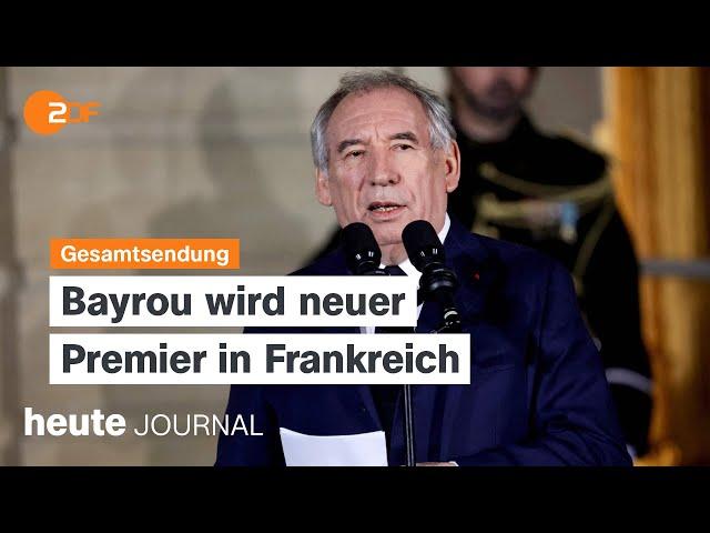 heute journal vom 13.12.2024 Neuer Premierminister in Frankreich, Lage in Syrien, Digitalpakt