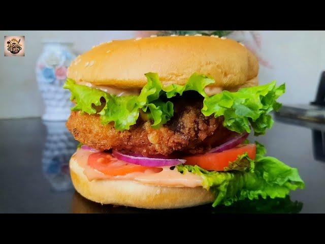 Crispy Chicken Burger Patties Recipe - How to Make Perfect Patty Burger at Home