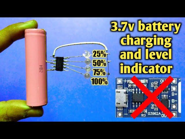 lithium battery charger circuit level indicator | 3.7v battery charger #shorts #youtubeshorts