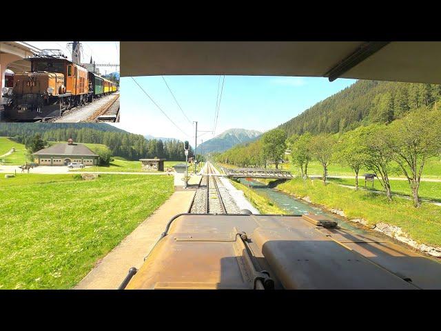  4K Filisur - Davos Platz - Filisur, cab ride in a 90 year old locomotive & new EMU [07.2020]