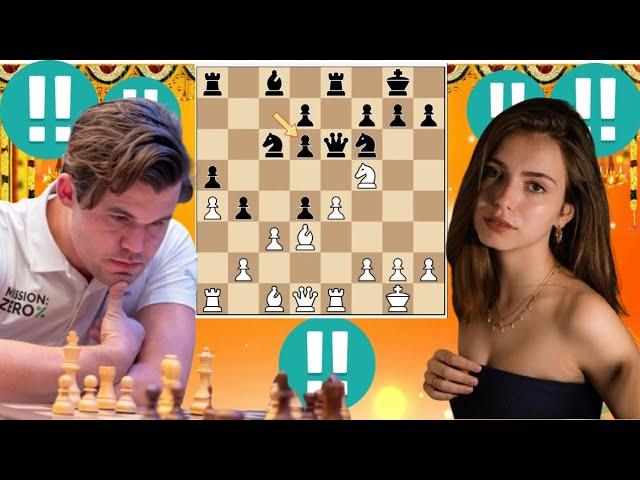 Super cute chess set game 41, Magnus Carlsen vs Anna Cramling