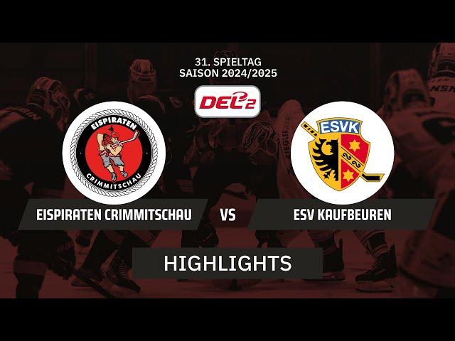 DEL2: Eispiraten Crimmitschau vs. ESV Kaufbeuren I Highlights - 31. Spieltag | SDTV Eishockey