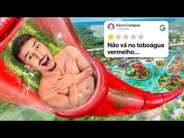 Testei os Piores Parques Aquáticos 1 Estrela (de novo)