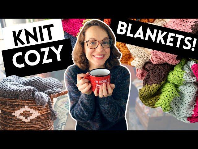 10 COZY BLANKETS TO KNIT! #knittingpodcast