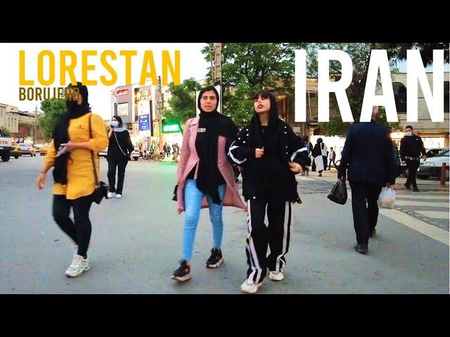 Walking in Iran, Lorestan, Borujerd City Virtual Tour, Takhti Street. شهر زیبای بروجرد، استان لرستان