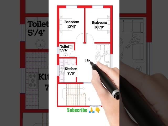 20x30 मकान का नक्शा, 33*20 House plan, home 30X20 plan, 600sqft plan Design, 30/20 Ghar ka naksha,