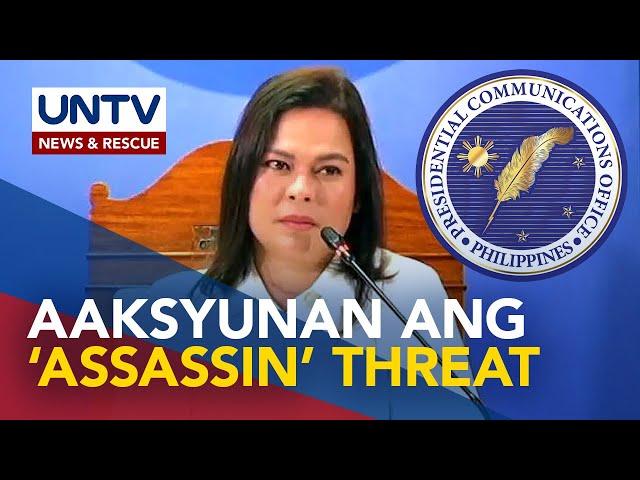 Pahayag ni VP Sara ukol sa ‘assassin’, ituturing na active threat sa buhay ni Pang. Marcos Jr. – PCO