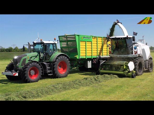 Grasernte 2021 häckseln & silieren -  Grassilage für Milchkühe moderne Landwirtschaft german farmers