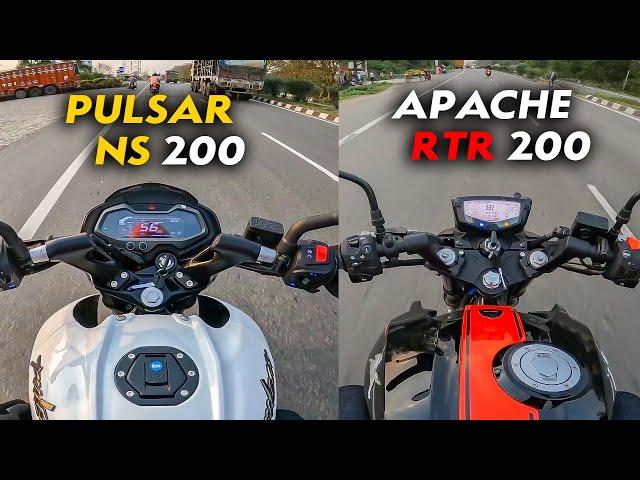 Pulsar NS 200 vs Apache RTR 200 4V Ride Experience - Which one is Best 200cc Bike?