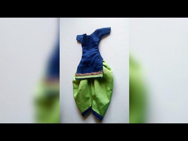 Patiala salwar kameez for barbie doll dress | DIY | #shorts