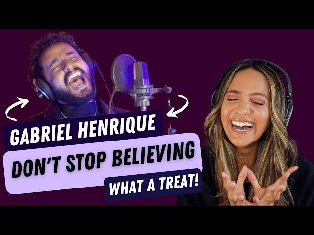 Gabriel Henrique - Don't Stop Believin' -  (Cover) | REACTION!!