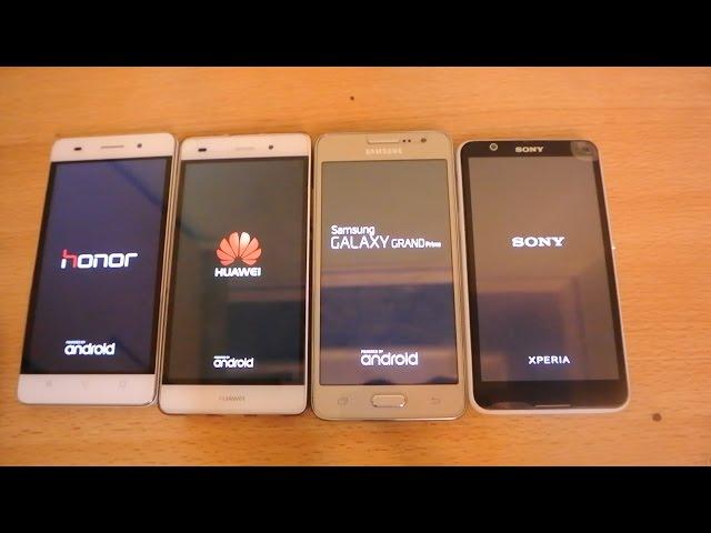 Samsung Galaxy Grand Prime vs Sony Xperia E4 vs Huawei Honor 4c vs Huawei P8 LIte - Which Is Faster?