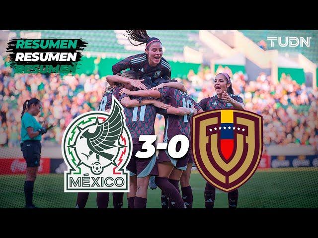 Resumen y goles | México 3-0 Venezuela | Amistoso Femenil 2024 | TUDN