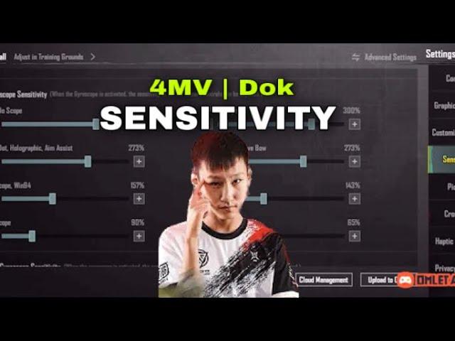 4mv Dok New Sensitivity Setting | 4x god | 2.6 update PubgMobile