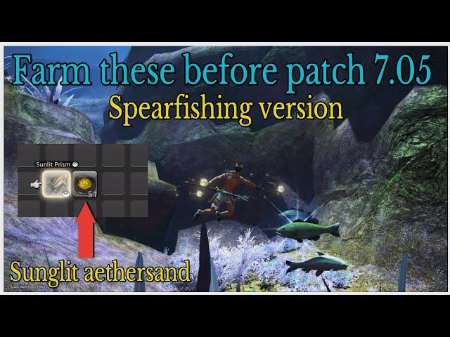 How to farm sungilt aethersand with spearfishing