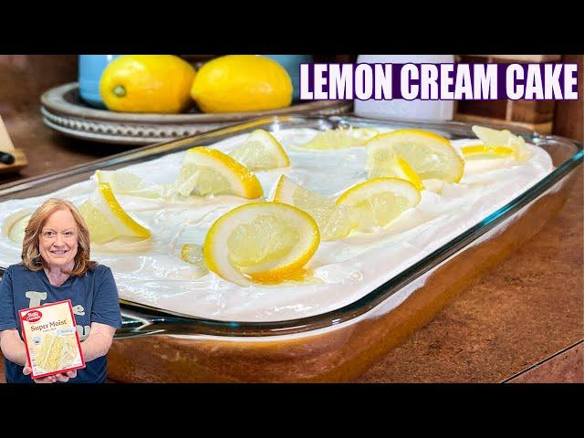 LEMON CREAM CAKE Easy with Box Cake Mix