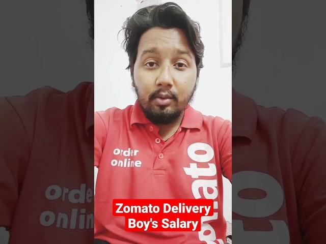 Zomato Delivery Boy's salary...? #shorts