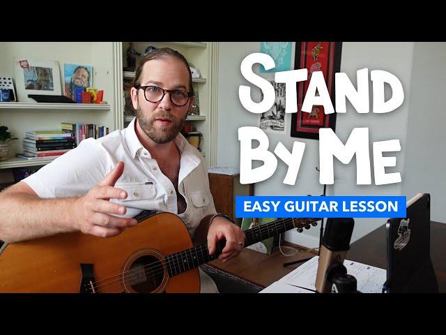 Stand By Me • Easy guitar lesson w/ intro bass line tab (key of C)