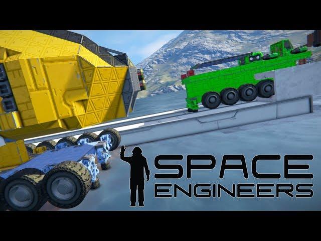 Building A Train And Track - Space Engineers