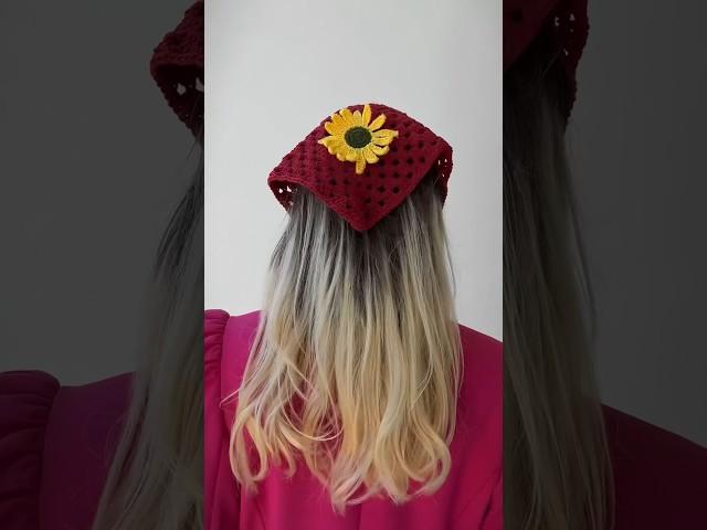 ВЯЗАНАЯ КОСЫНКА КРОШЕ КРЮЧКОМ С ЦВЕТКОМ. ПОДРОБНЫЙ МК УЖЕ НА МОЕМ КАНАЛЕ! подписывайся 