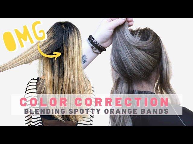 Blonde Hair Color Correction [HOW TO FIX SPOTTY BANDS WITH BABYLIGHTS AND COLOR]