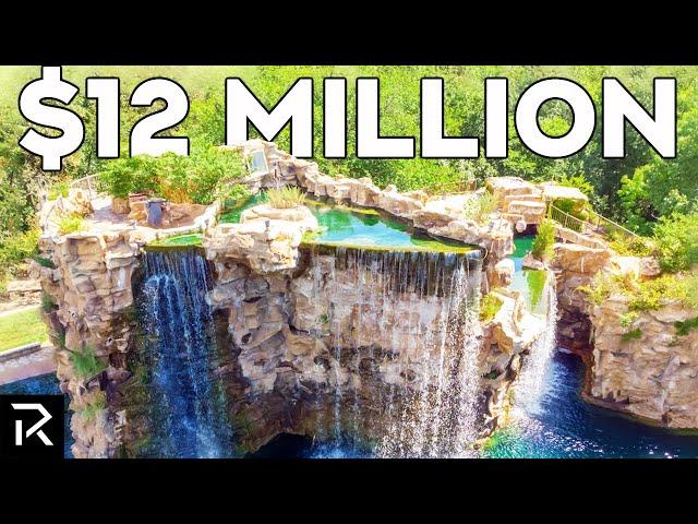 This $12 Million Dollar Waterfall Mansion Has Secret Underwater Tunnels