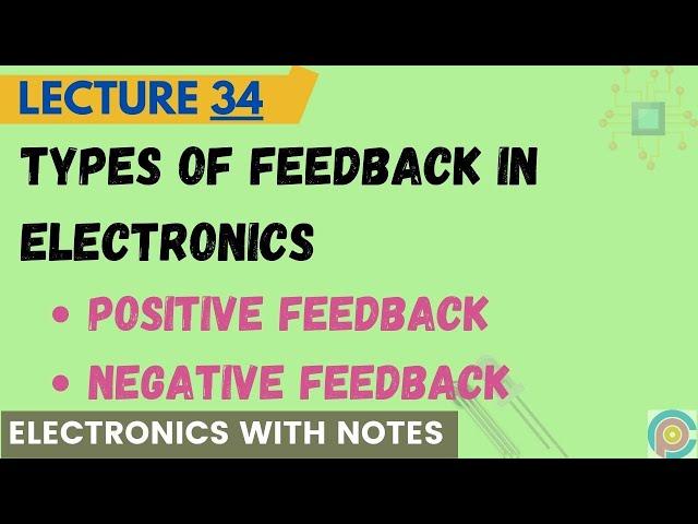 types of feedback in electronics | positive feedback | negative feedback